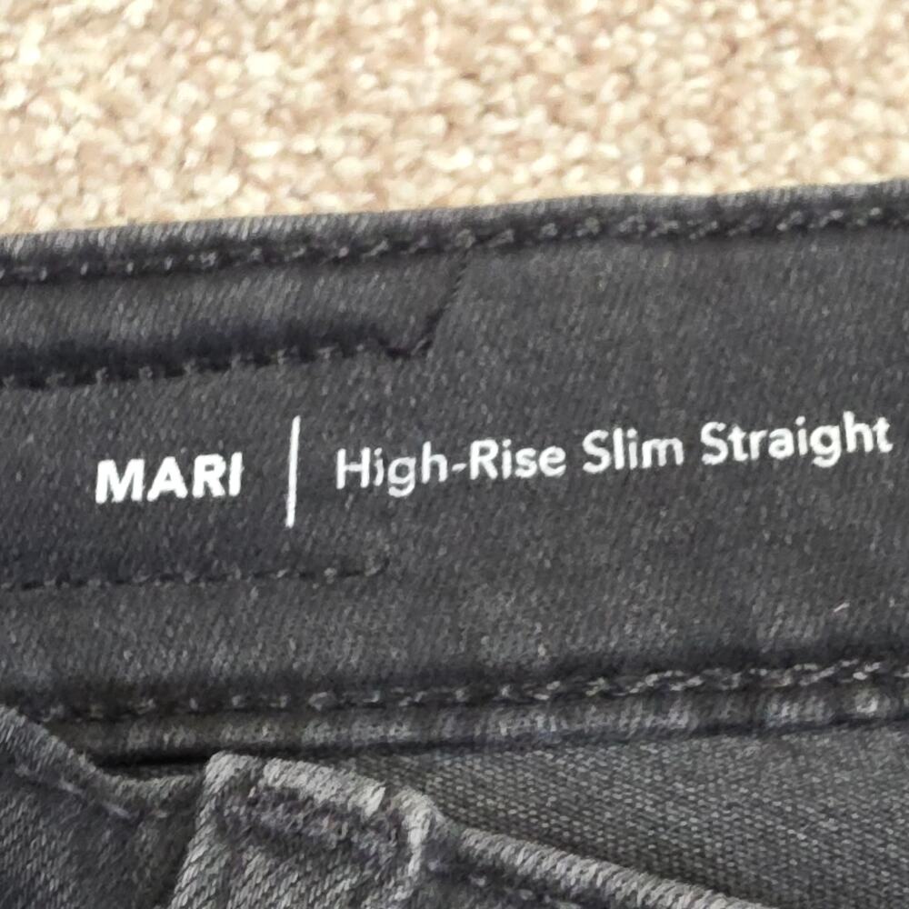 AG Adriano Goldschmied Black Mari High-Rise Slim Straight Jeans Women's 27x29.5 - Picture 5 of 16